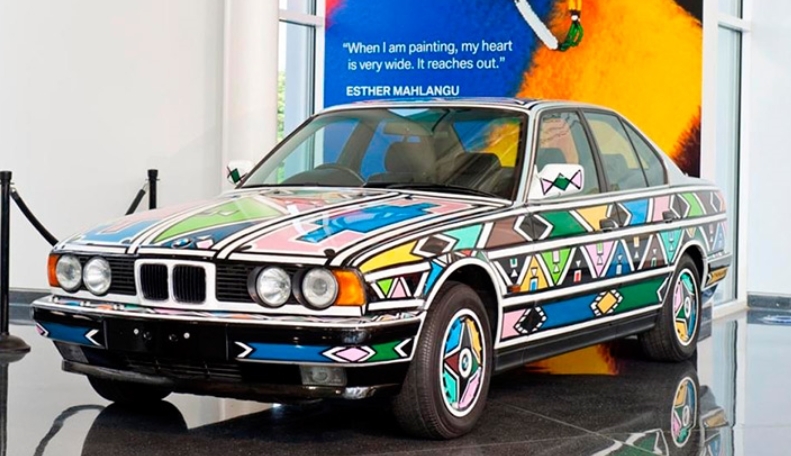 BMW 525i sedan with the art of Ndebele